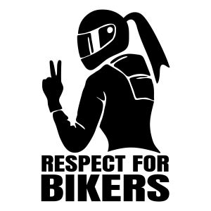 Respect for Bikers Woman - Стикер за автомобил Жена